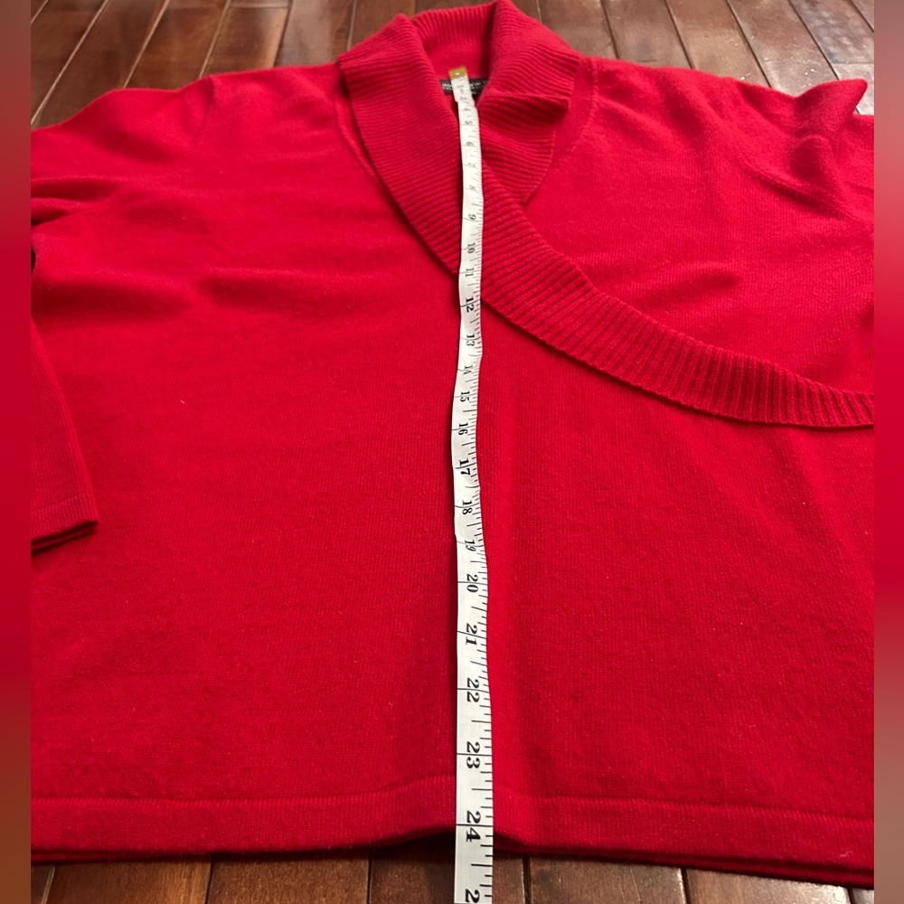 Jones New York Women's Red Cowl Neck 100% Cashmere Sweater Size XL - Picture 5 of 9